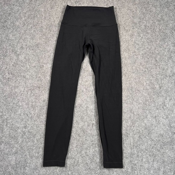 Lululemon Athletica Black Align II 24" Nulu Activewear Crop Pants Women's Size 4 - Picture 1 of 6